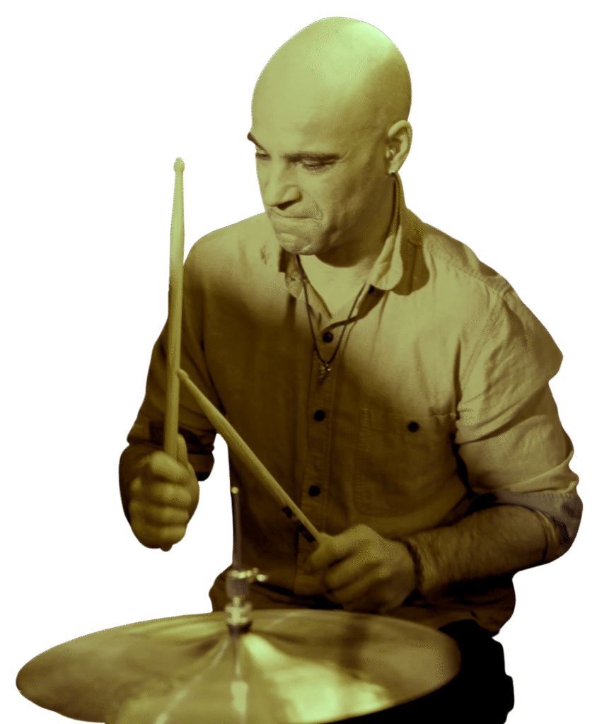 Danielle cropped Daniele drumming